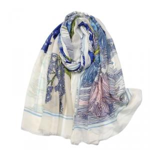 Wholesale High Quality lovely trees Printed Cotton Scarf Long Shawls Summer Women Large Soft Beach Towel Cotton Hijabs Scarves